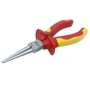 Booher宝合工具双色VDE绝缘圆嘴钳绝缘工具钳子0220506