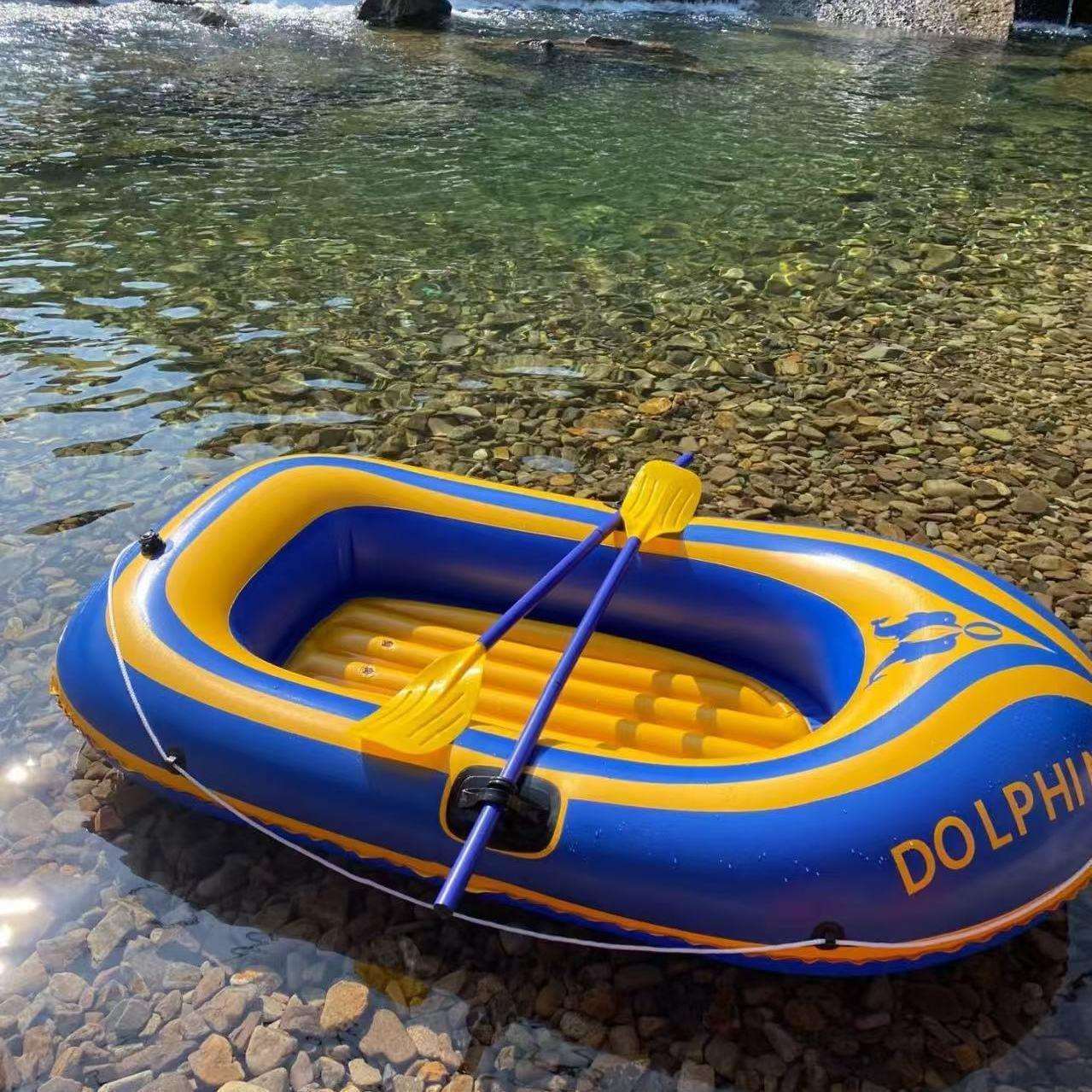 巨厚新款皮划艇双人超厚充气耐磨加厚户外特厚气垫船渔船冲锋舟