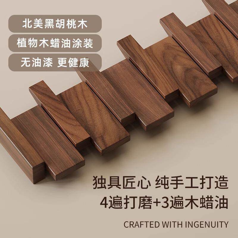 入户衣服钢琴黑胡桃帽挂钩玄关墙上挂衣钩实木键壁挂门口进挂衣架