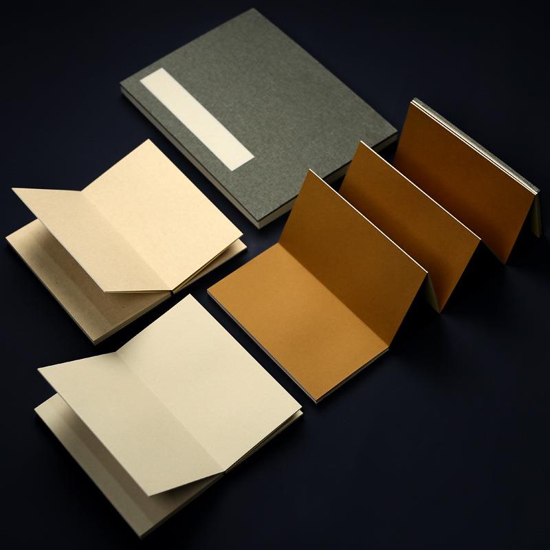 空白熟宣册页小楷毛笔书法本色楮皮仿古加厚卡纸楮笺宣纸矾宣册页