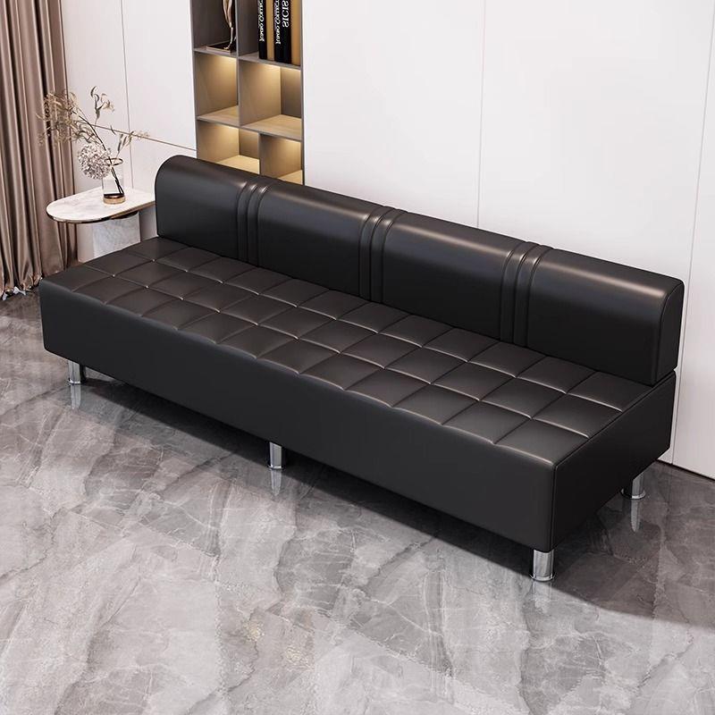 理发店等候椅钉制美发店网红发廊客人休息区沙发等待长条专用椅子