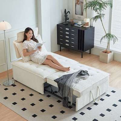 无扶手单人位沙发床泡芙折叠沙发两用躺椅陪护折叠床折叠沙发床