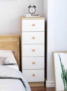 25/30cm床头柜夹缝隙收纳柜子实木卧室超窄床边柜迷你小型置物架