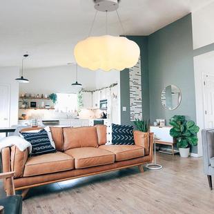 欧式现代简约奶油风吸顶灯卧室客厅南瓜吊灯设计创意高端网红灯具