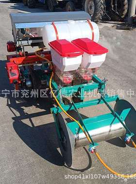 花生播种机两垄四行四轮车带起垄施肥精播广东热销花生起垄精播机