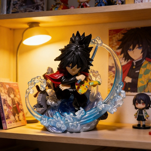 鬼灭之刃富冈义勇水柱桌面摆件房间书架装饰手办模型礼物可爱治愈