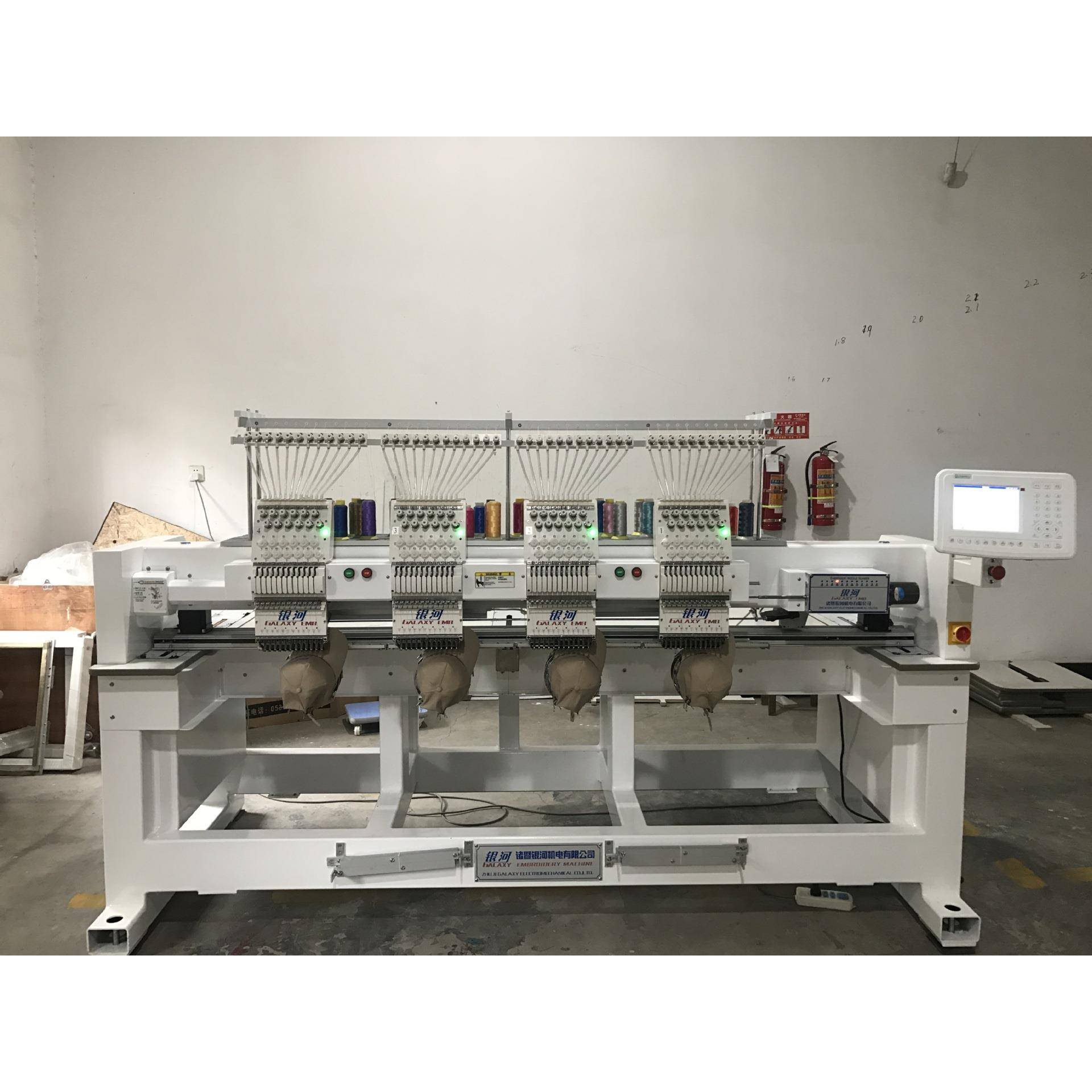 供应四头自动电脑绣花机多功能工厂用电脑刺绣机服装帽子绣花机
