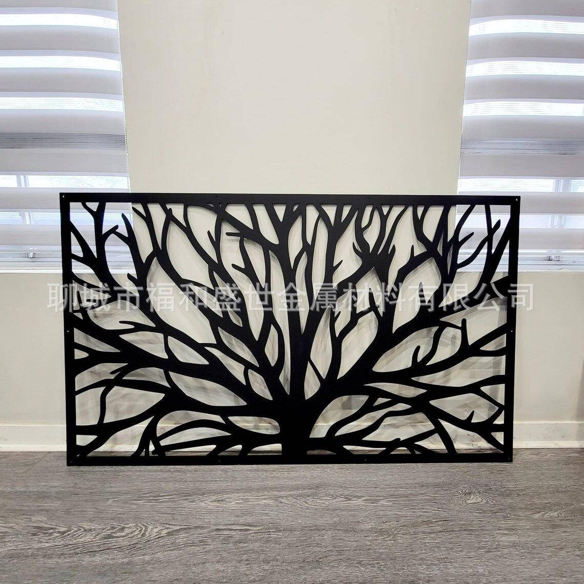 镀锌板别墅屏风围栏小区不锈钢护栏隐私栏杆款式定制钢板切割造型