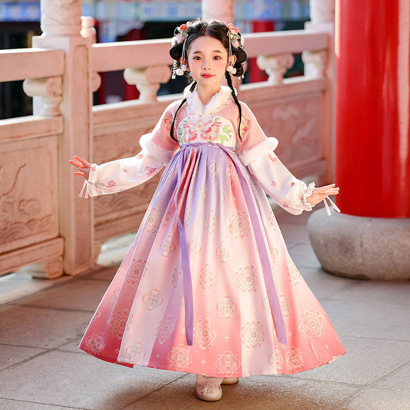 汉服女童新款2025冬款国风加绒汉服拜年服儿童古装古风汉服演出服,童装/婴儿装/亲子装,汉服,淘宝优惠券,粉丝福利购,淘宝优惠卷