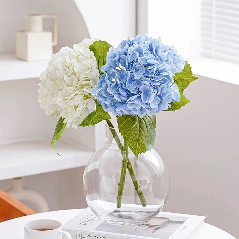 Blue Artificial Hydrangea Flowers ReGal Touch Artificial Hyd