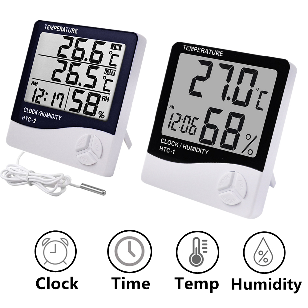 LCD Digital Temperature Humidity Meter HTC-1 QHTC-2 Home Ind
