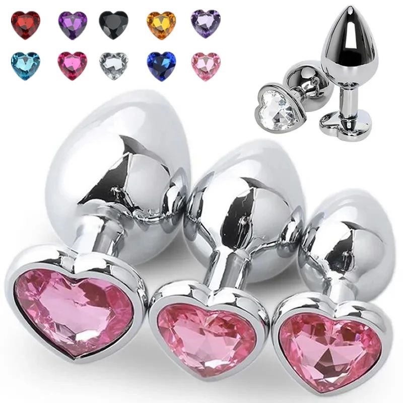 3Size Metal Anal Plug Beginner Butt Plug MasturbatVion Tool