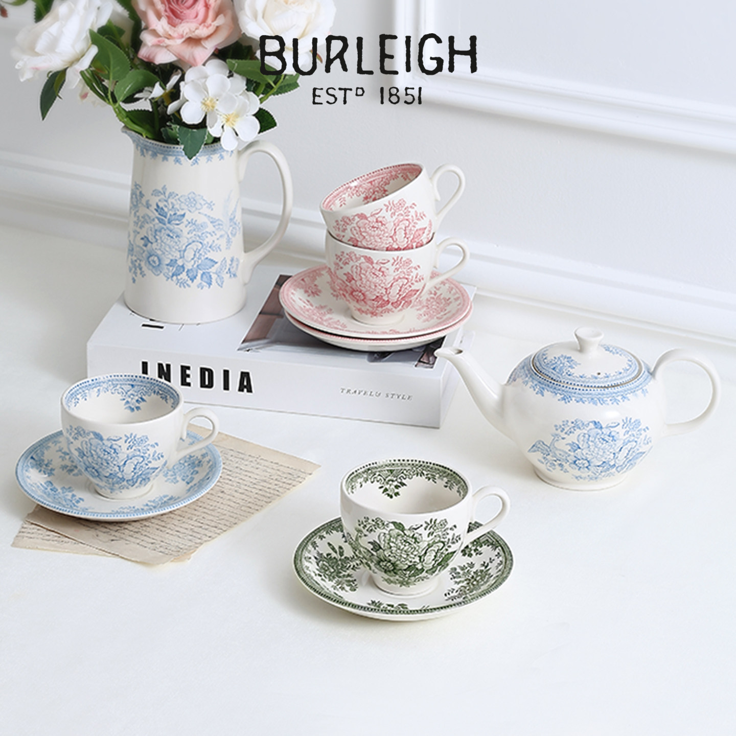 【下午茶套装】BURLEIGH博俪英国进口锦羽繁花咖啡杯茶具送人礼物