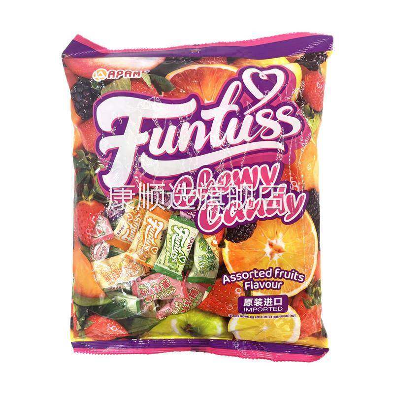 马来西亚进口糖果 欢特思混合果味软糖500g袋装 水果味年货喜糖