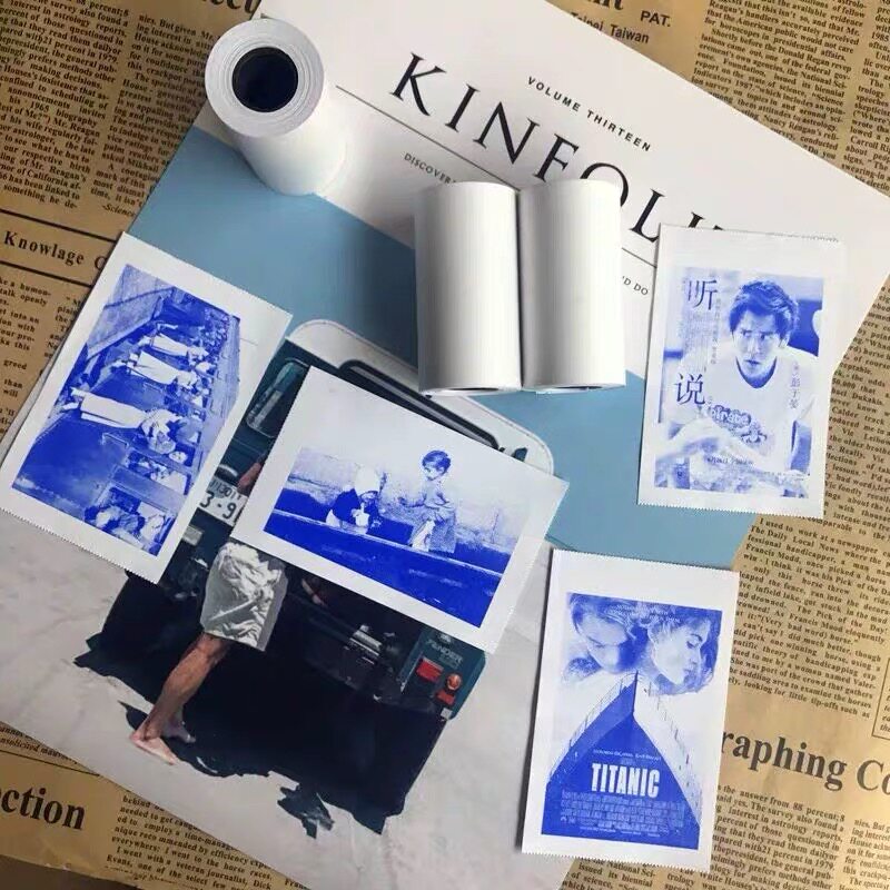 儿童相卷纸拍立得相纸卷热敏打印黑白照片纸涂鸦纸宽