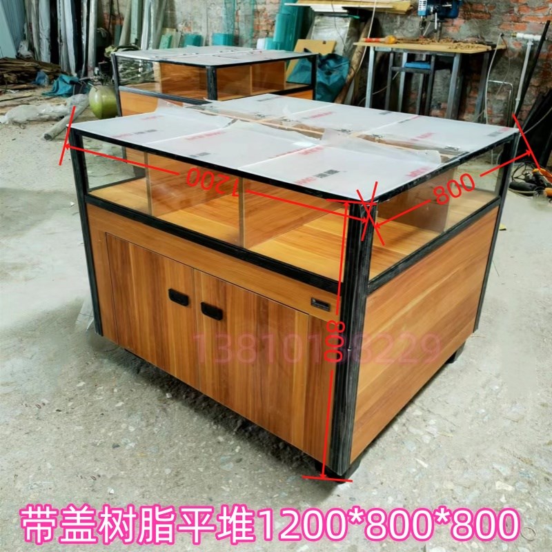 超市货架展示架加厚钢木促销堆食品便利店陈列地堆厂直销