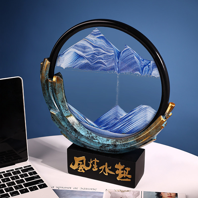 贝汉美风生水流沙画沙漏家居乔迁新居礼品