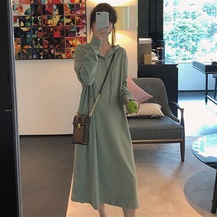 哺乳衣春秋装外出时尚韩版休闲长袖显瘦喂奶O连衣裙产后母乳期衣