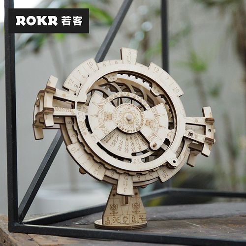 万年历木质摆件手工拼装3D立体模型DIY创意儿童玩具拼图生日礼物