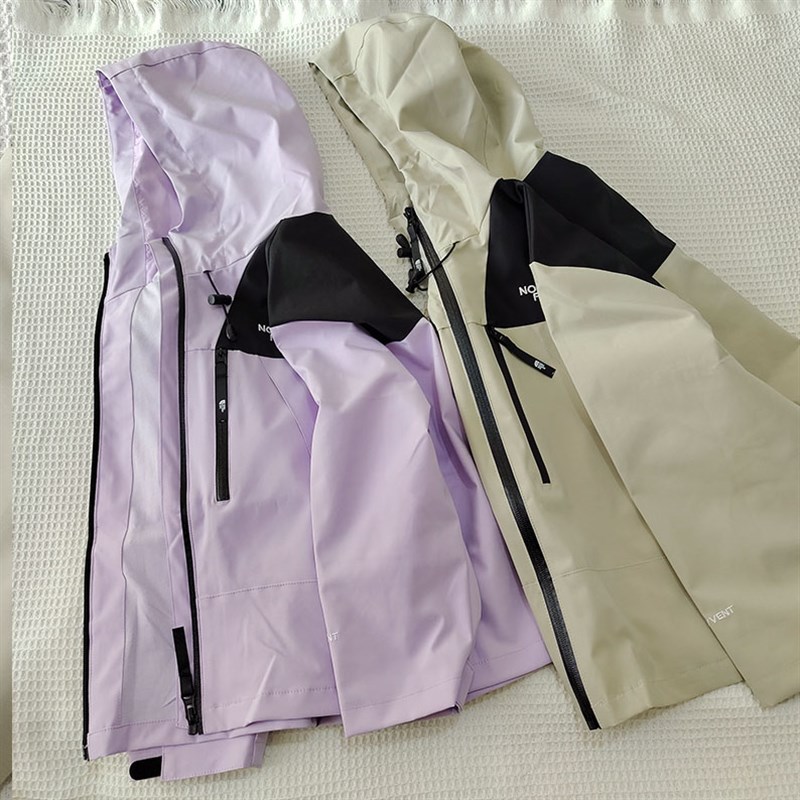 高定120-170可亲子春季新款童装儿童连帽冲锋衣男女童风衣外套