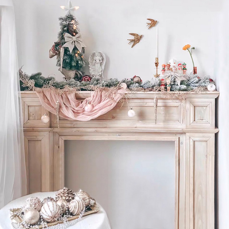 润家家居欧式实木复古壁炉婚礼布置装饰柜架子摆设台时尚装修家具