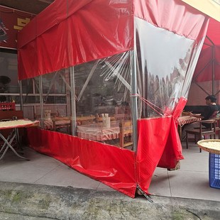 加厚大排档围布宵夜档围挡防风布洗车档门帘防雨布隔断塑料围布