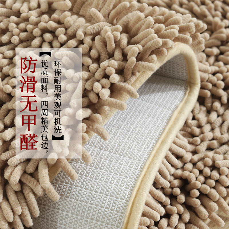 雪尼尔沙发垫布艺欧式现代防滑季皮沙发毛绒坐垫子