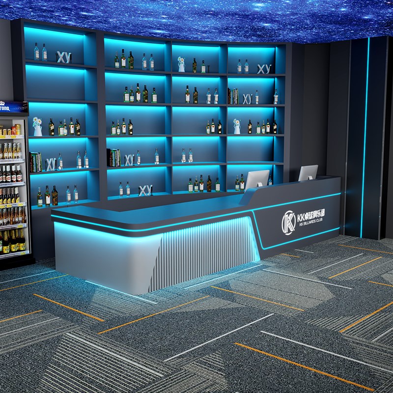 台球厅俱乐部接待台服务台电竞酒吧吧台棋牌室烤漆前台会所收银台