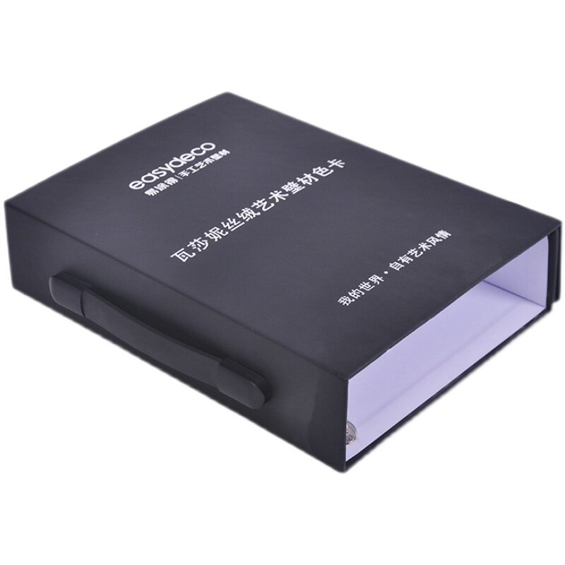 皮革样册色卡 面料样品册活页夹产品册配活扣金属夹