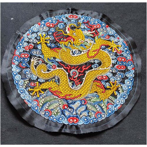朝皇帝龙袍布龙图腾刺绣文玩朝服王爷补子绣绣片