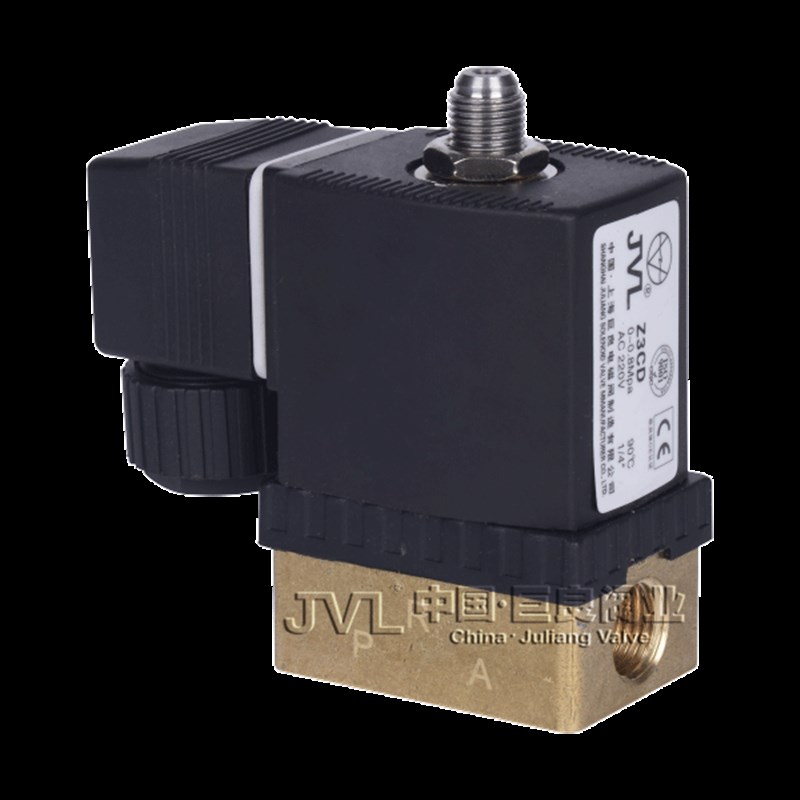 上海巨良Z-1-2-P-B-K二位三通G/,G1/螺纹黄铜0.1MP常闭