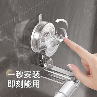 吸盘式 浴帘杆免打孔晾衣伸缩杆卫生间浴室隔断帘杆子万向窗帘挂杆