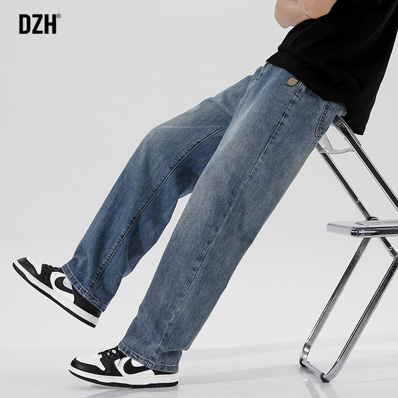 男士直筒牛仔裤男夏季薄款阔腿裤子男款2025新款宽松百搭休闲长裤