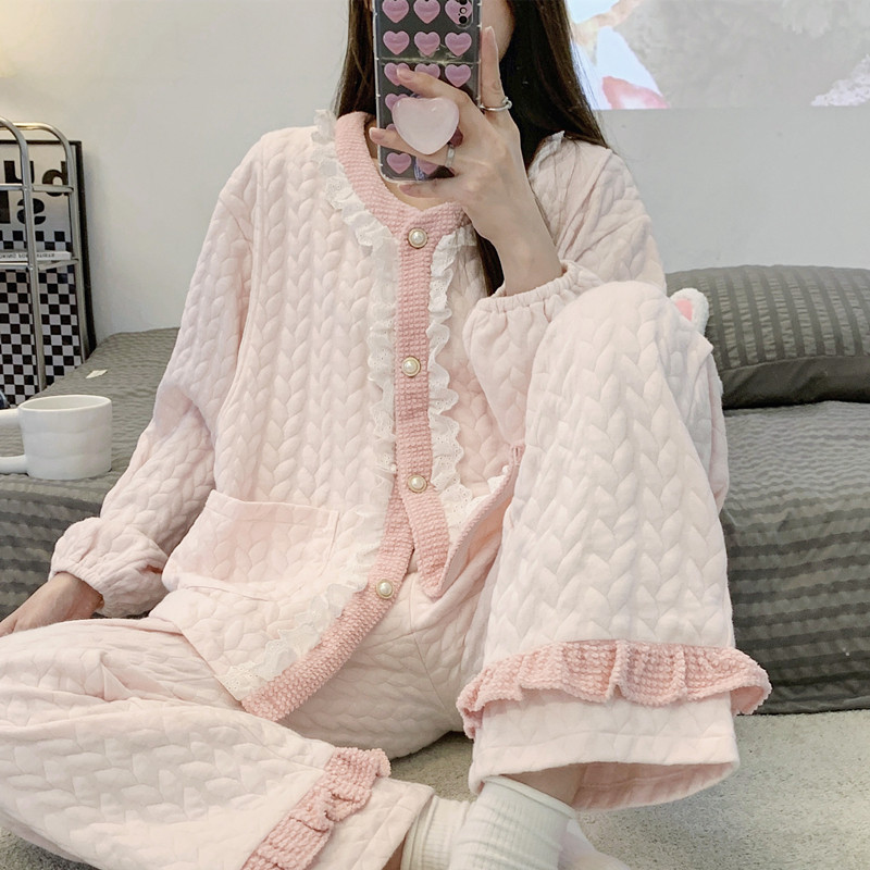 秋季纯棉月子服空气棉春秋季产妇出院服产后哺乳衣秋装孕妇睡衣女