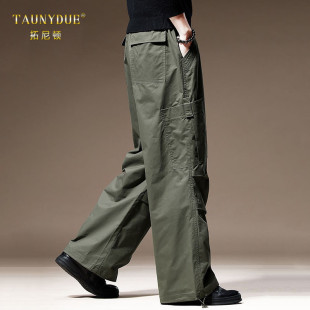 百搭伞兵裤 休闲裤 男士 宽松直筒阔腿工装 子男 春季 高端复古时尚