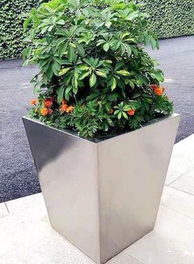 户外不锈钢花箱花器售楼部外摆花箱城市道路组合花坛防锈铁艺花槽