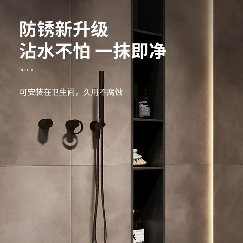 不锈钢壁龛化妆室浴室嵌入式置物架金属收纳柜定制