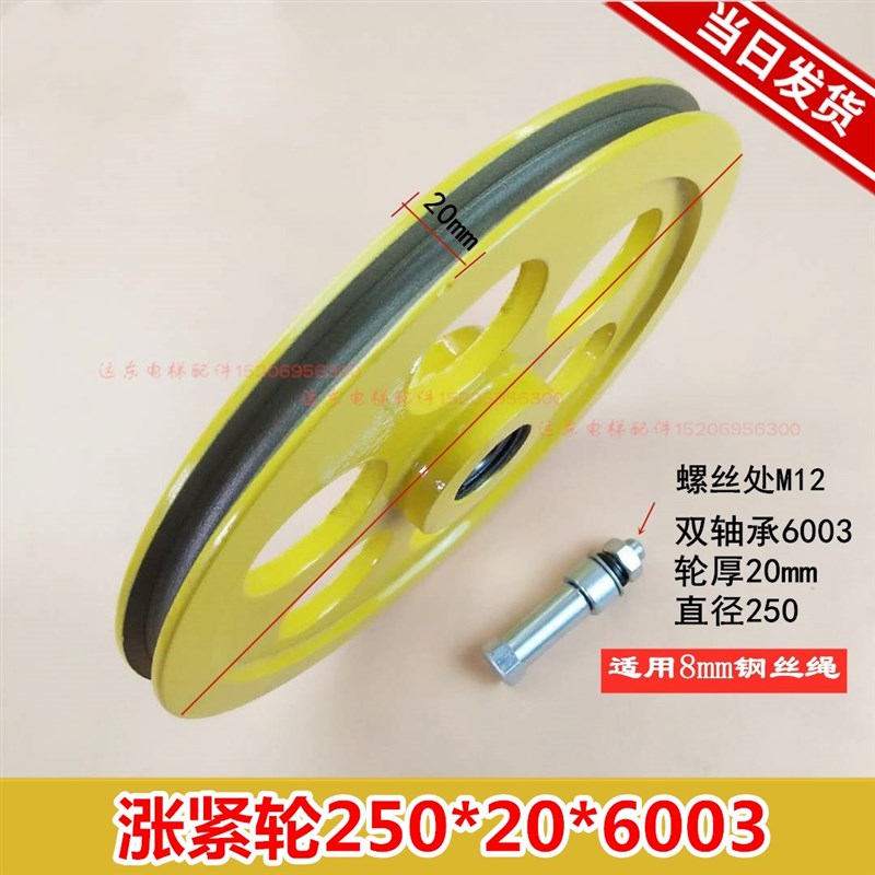 电梯涨紧轮250*20n*6003 ADP底坑涨紧装置240限速器涨紧轮支持定
