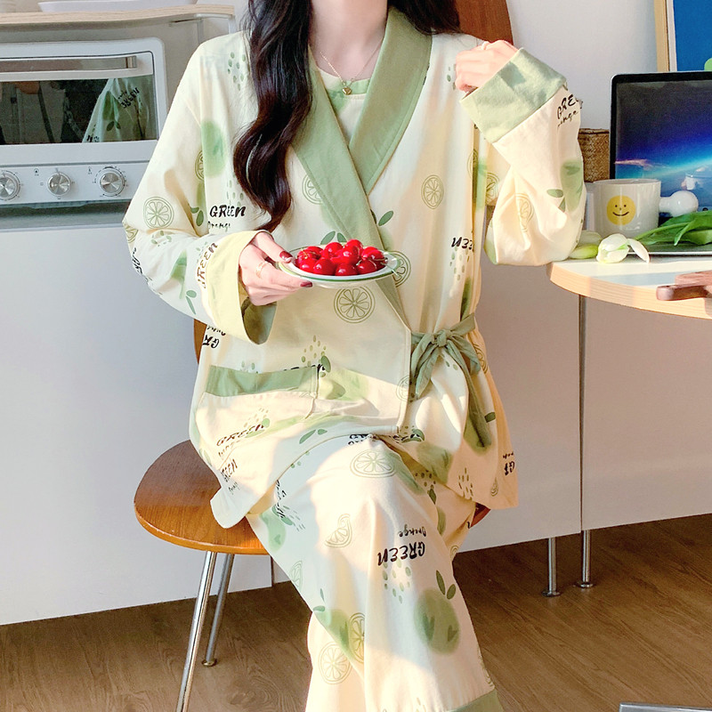 三件套月子服产后春秋款纯棉孕妇睡衣哺乳冬季薄款喂奶期出院家居