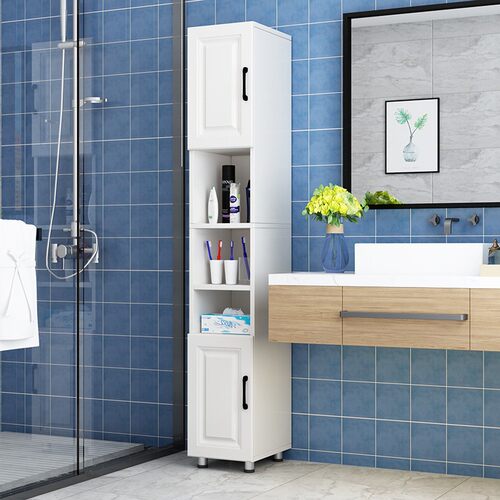 浴室边柜卫生间储物柜 欧式马桶边柜落地J收纳柜窄柜角柜 侧柜定
