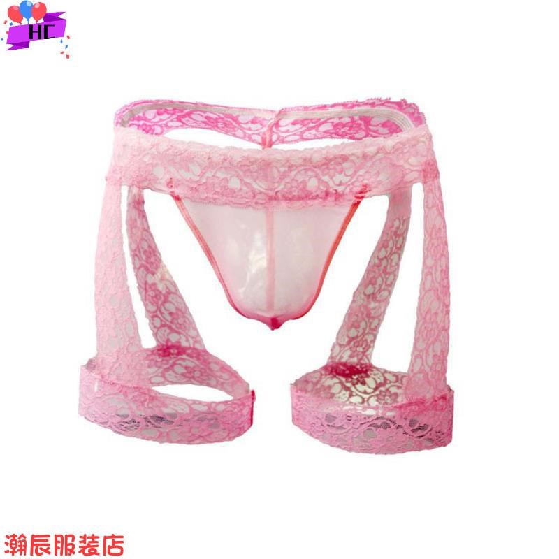 Men's sexy underwear underwear男士R性感内衣内裤蕾丝绑腿平