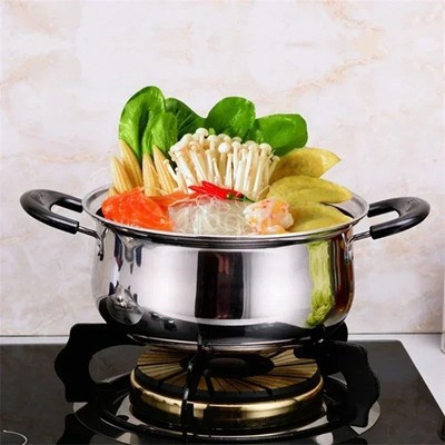 Stainless Steel pot Double BottBom Soup Pot Nonmagnetic Cook