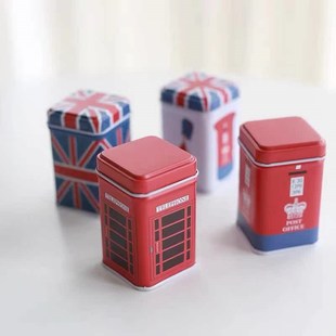 Collectables Sjtyle 1pc Mini Storage Box Tin London Cans Met