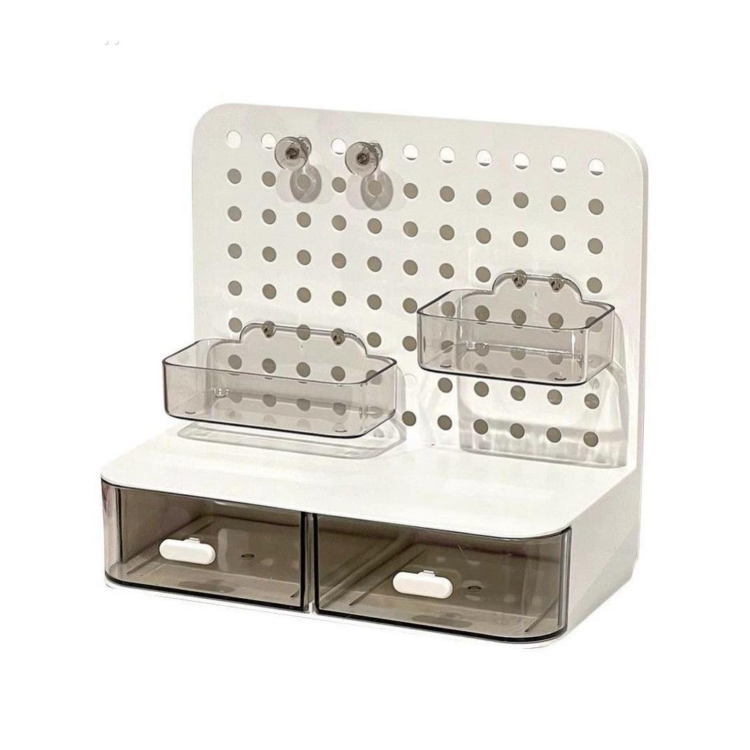 吃谷人桌面收纳盒谷子小痛柜吧唧展示支架桌面抽屉小卡收纳展示盒