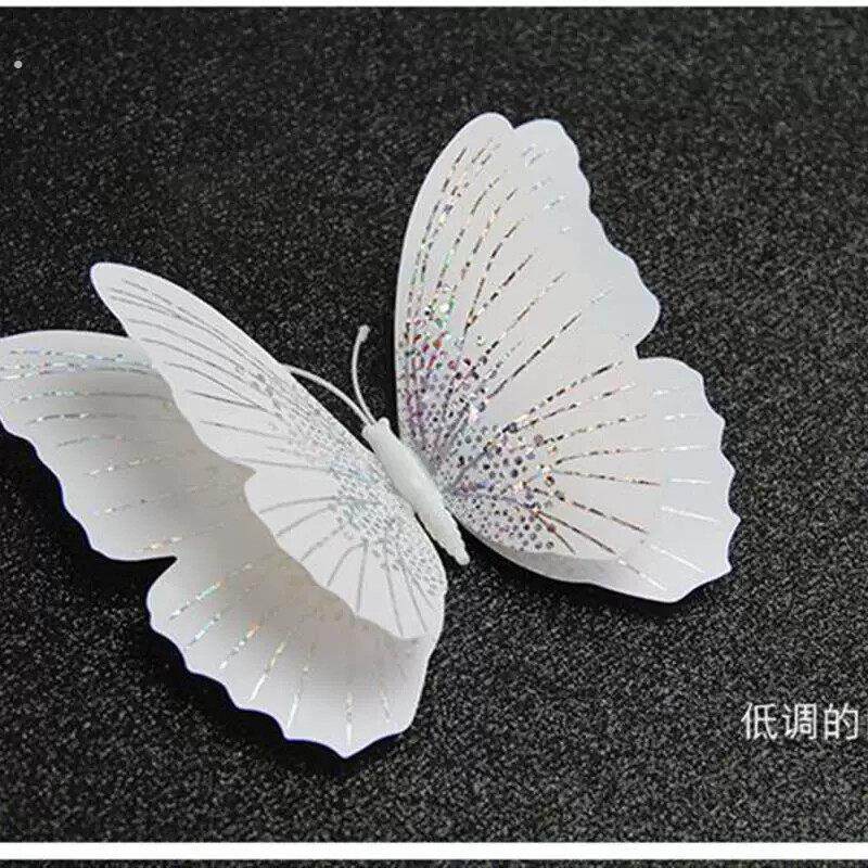 流光溢彩彩色蝴蝶贴立体仿真墙面装饰客厅卧室自粘墙贴防水创意