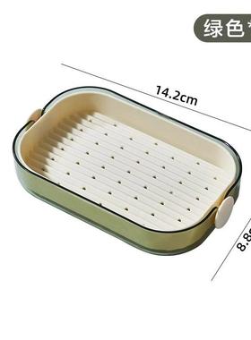 肥皂盒大号双层沥水盒家用简约香皂盒卫生间台面肥皂架浴室置物架