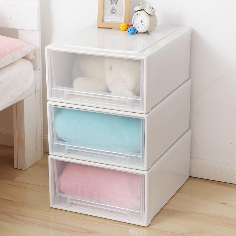 单层收纳抽屉柜子塑料收纳箱整理柜抽屉式储物箱储物柜收纳柜衣柜
