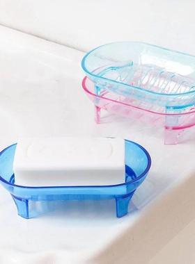 大号肥皂盒皂盒沥水香皂盒卫生间高脚透明家用无盖多层浴室新品