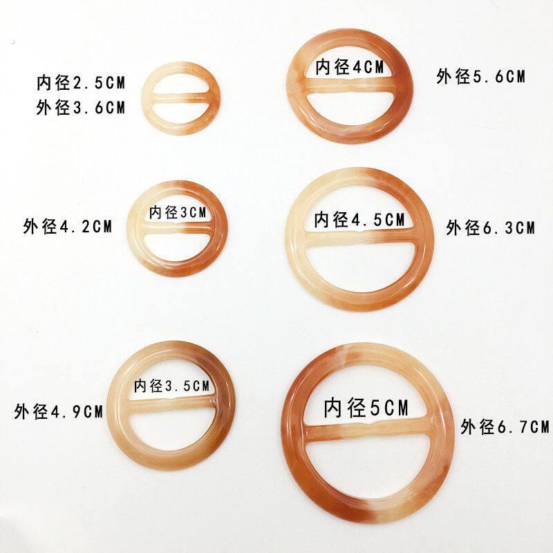 树脂圆形日字扣女呢子大衣三档扣装饰扣腰带扣丝巾扣环