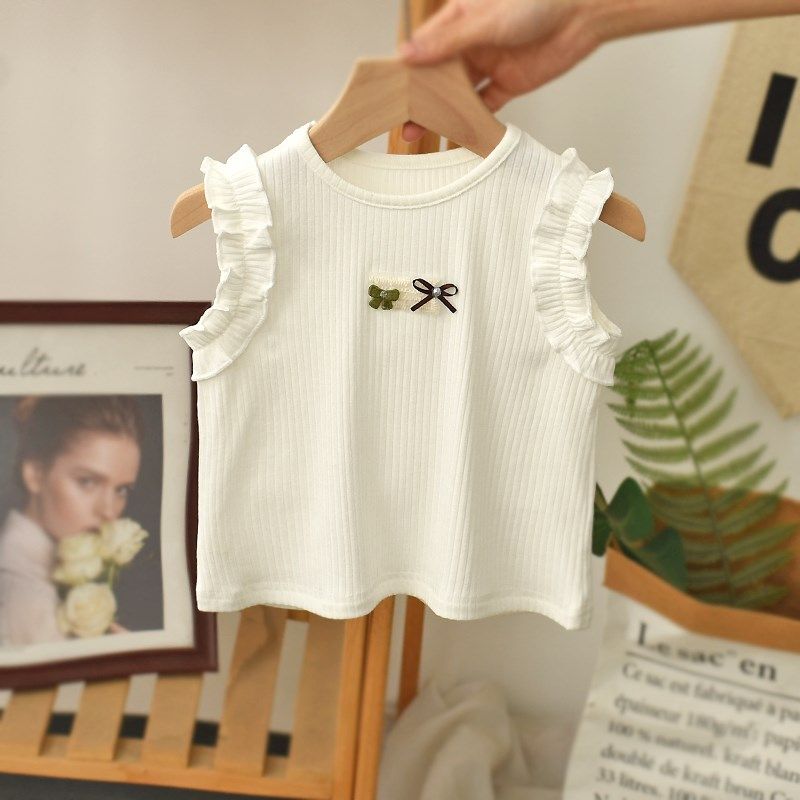 女童背心夏季薄款外穿儿童女宝宝无袖上衣洋气夏装潮纯棉婴儿吊带
